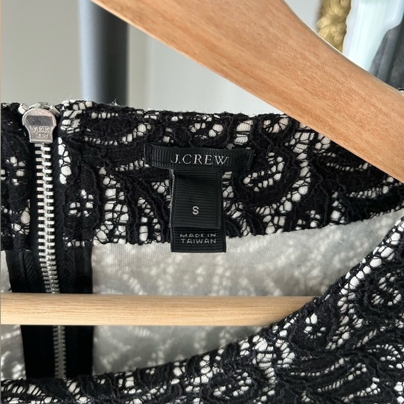 J. Crew Women’s Black Lace Overlay‎ Peplum 3/4 Sleeve Top - Size S - Picture 6 of 7